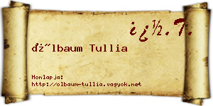 Ölbaum Tullia névjegykártya
